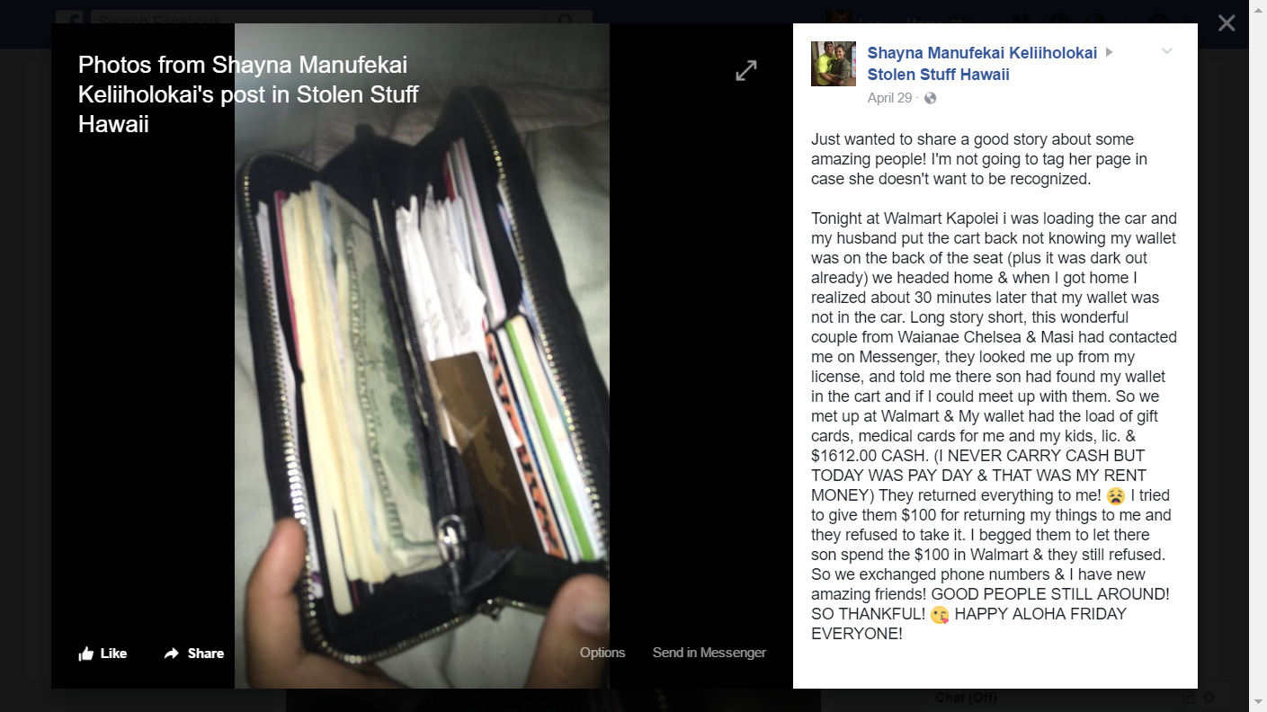 Lost Wallet Returned Including 1600 Cash! Not All News is Bad!